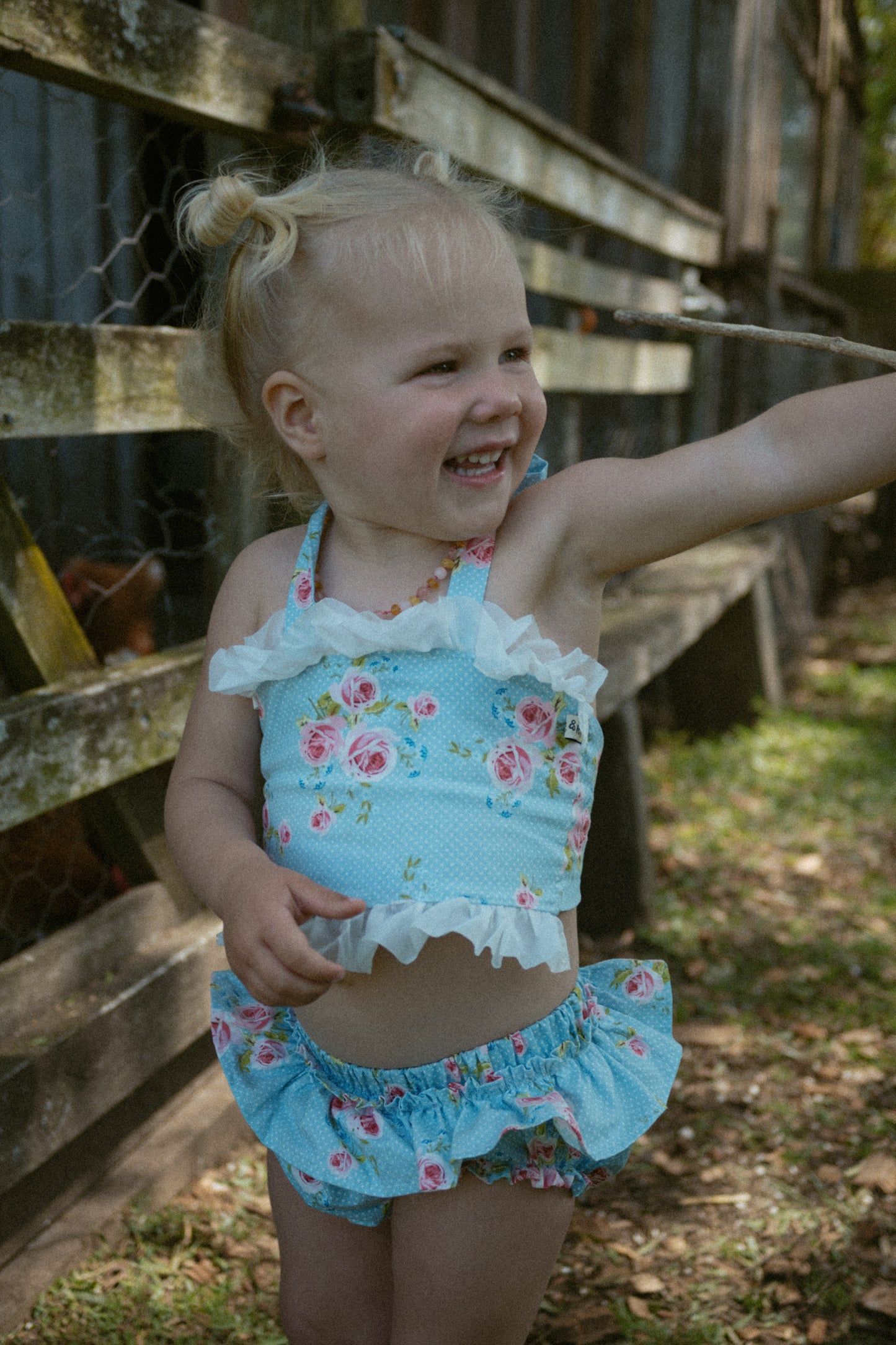 Country Garden BLUE Reversible Halter by