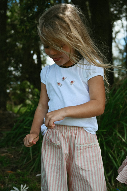 Rosebud Puffed Sleeve T shirt