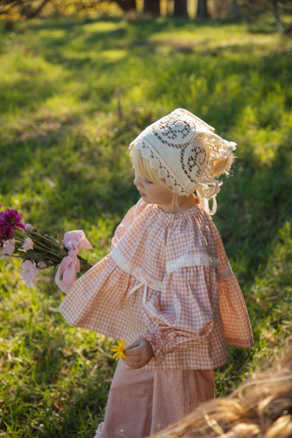 Cherry Blossom top - Pink Gingham - PRE ORDER