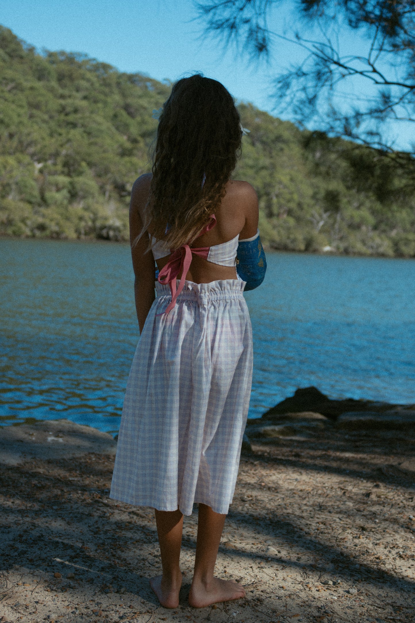 Lavender Gingham  Skirt