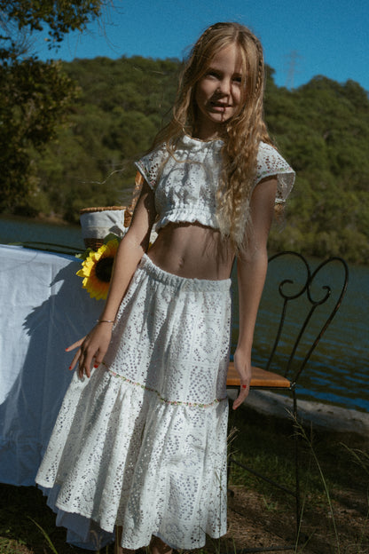 White Dahlia Tiered skirt - Pre Order Jan 10
