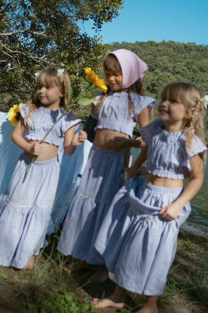 Lilac Love Peasant style top