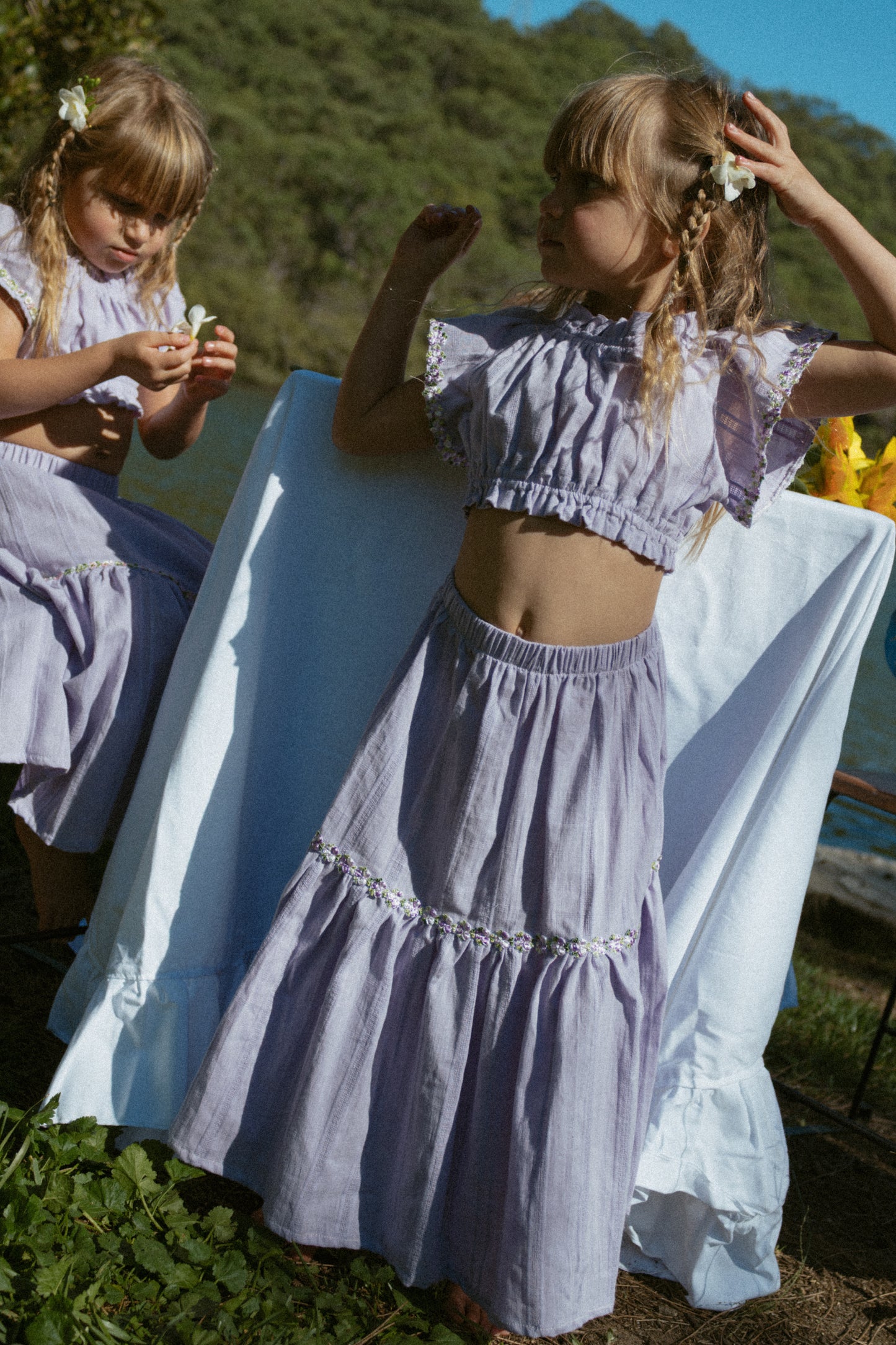 Lilac Love Peasant style top