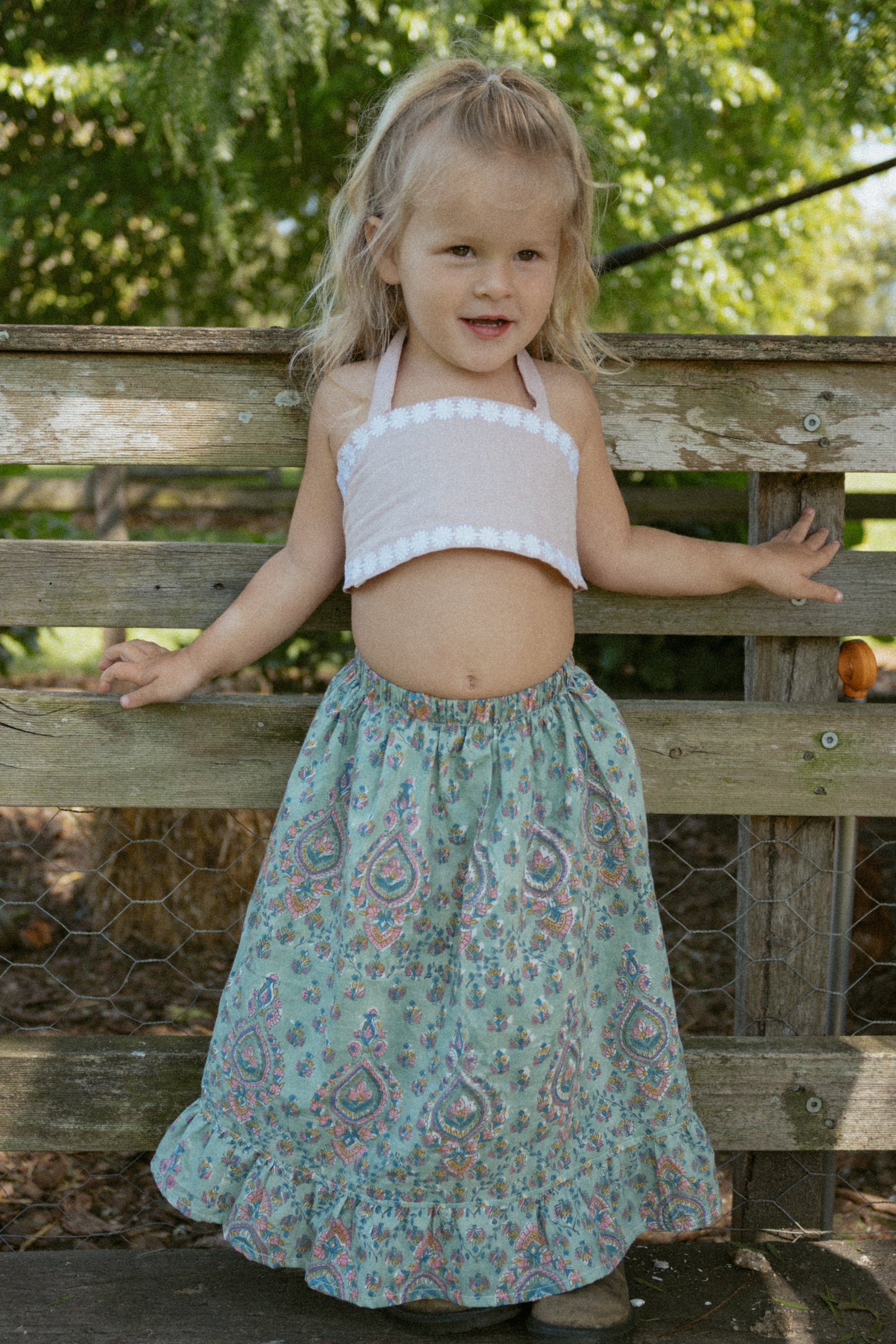 Daisy Chain Bandeau Dusty Pink