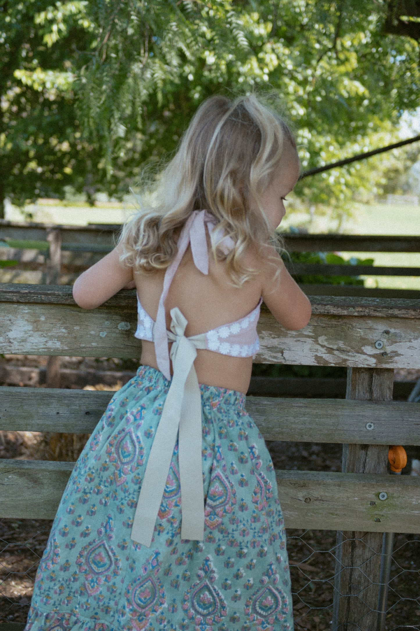 Daisy Chain Bandeau Dusty Pink