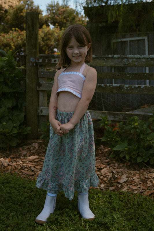 Daisy Chain Bandeau Dusty Pink