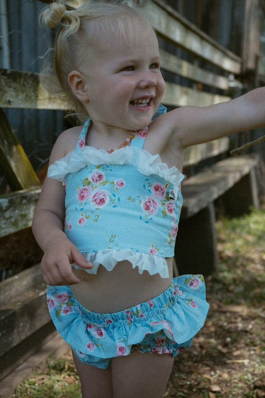 Country Garden BLUE Reversible Halter by